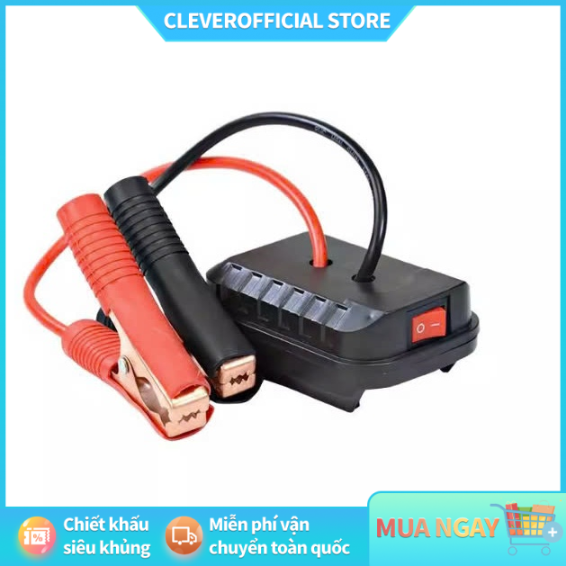  ⚡Miễn Phí Vận Chuyển⚡ Kích bình ắc quy oto  xe máy 18v chuyển đổi điện từ chân pin phổ thông makita 4cm 