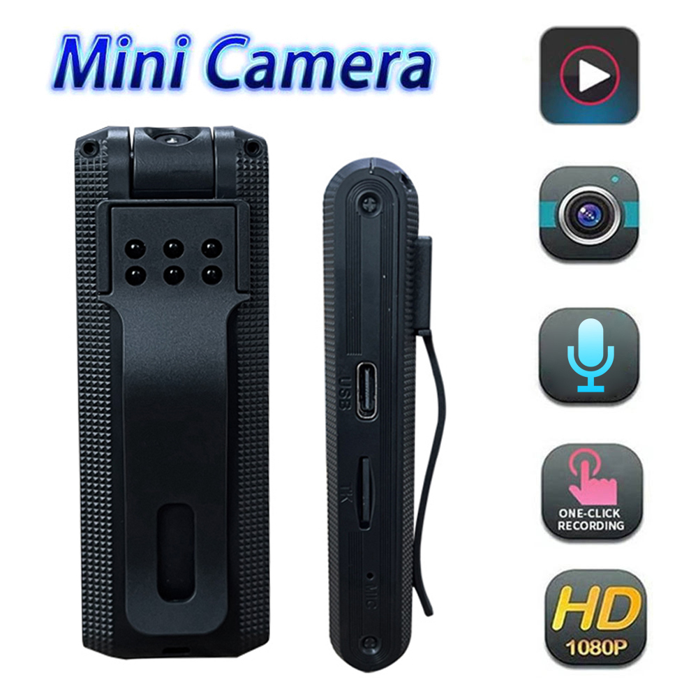 Mini Body Camera Full HD 1080P Wearable Portable Camera One Click Video