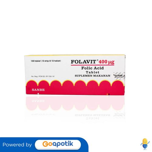Folavit 400 Mcg Box 100 Tablet