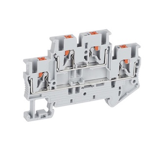 Cầu Đấu Dây PTTB 2.5khối thiết bị đầu cuối PT2.5-QUATTRO PTTB2.5 4 dây dẫn Din Rail Cầu đấu UK UK1.5~35 UKK URTK MBKKB TGT - PTTB 2.5 Màu Xám