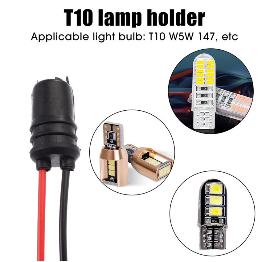 1 Piece T10 W5W 147 đèn xe ô tô Đui bóng đèn/Adapter kết nối dây nguồn/Cơ sở bóng đèn LED/Xe Tải thuyền phần ánh sáng