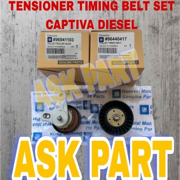 TENSIONER + IDLE PULLEY PULLY PULI POLI TIMING BELT SET CHEVROLET CAPTIVA DIESEL C100 NFL Harga 511,500 rupiah*Gratis Ongkir