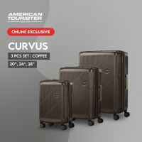 American Tourister Koper Curvus 3Pcs Set (20 24 28 Inch) - Coffee