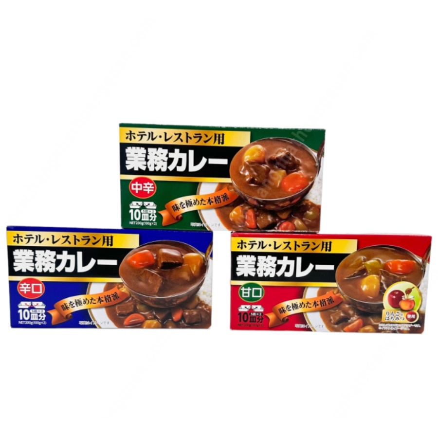 Viên nấu Cari kiểu Nhật Kobe Bussan 200g Vị cay vừa, không cay, cay nhiều