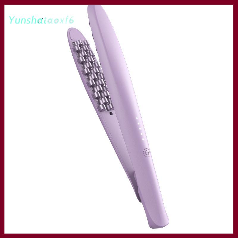 yunshataoxf Máy ép tóc gốm tạo độ phồng chuyên nghiệp, giúp tóc dày hơn, giữ nếp bồng bềnh lâu hơn; dụng cụ duỗi và uốn xoăn tóc. - 3