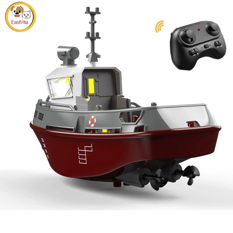 Remote Control Boat For Kids 2.4GHz 2-level 1:32 Dual Motor Rechargeable Electric Boats With Waterproof Cover RC Boat Toys Gift ราคา 488 บาท*ส่งฟรี