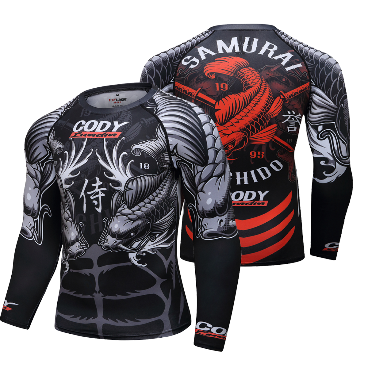 Cody Lundin Thể thao Wear MMA BJJ Grappg Rash Guard Áo thun Flexo Polyester Body Body Bo Thể dục Man