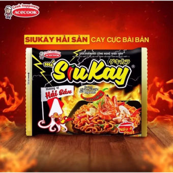 Thùng 24 gói Mì SiuKay Hải sản (24gói x 128g)