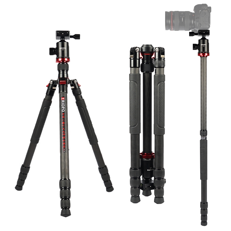 TRIOPO 888 Adjustable Portable Carbon Fiber Tripod with Q-2 Ball Head for SLR Camera, Pipe diameter: 28cm(PULUZ Official store) ราคา 9,445 บาท*ส่งฟรี