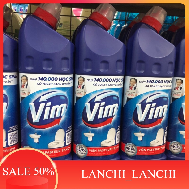 NƯỚC TẨY RỬA BỒN CẦU VÀ NHÀ TẮM VIM CHAI 880ML - Shop SIÊU THỊ LAN CHI