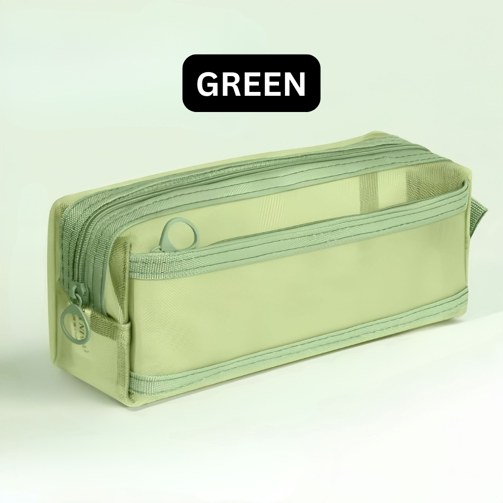 KEDAIBUTIK (KP020) Tempat Pensil Jaring Import / Kotak Pensil Mesh Multifungsi Sekolah Kantor