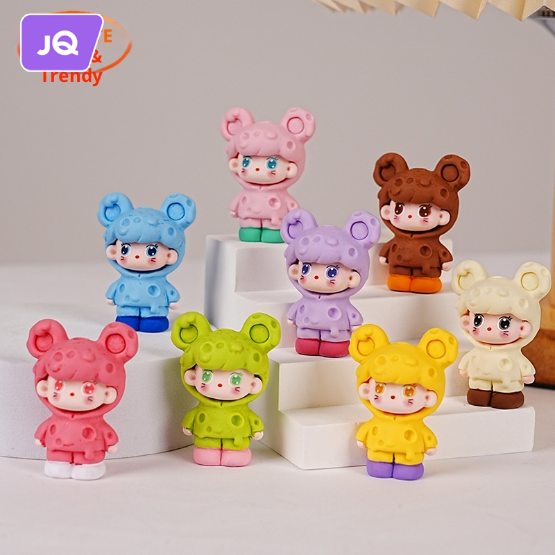 Joyncleon Dễ Thương Pho Mát Chuột Mini tượng nhỏ bằng nhựa dẻo Phim Hoạt Hình Trang Trí đồ chơi sưu tập Cho Nhà trang trí bàn