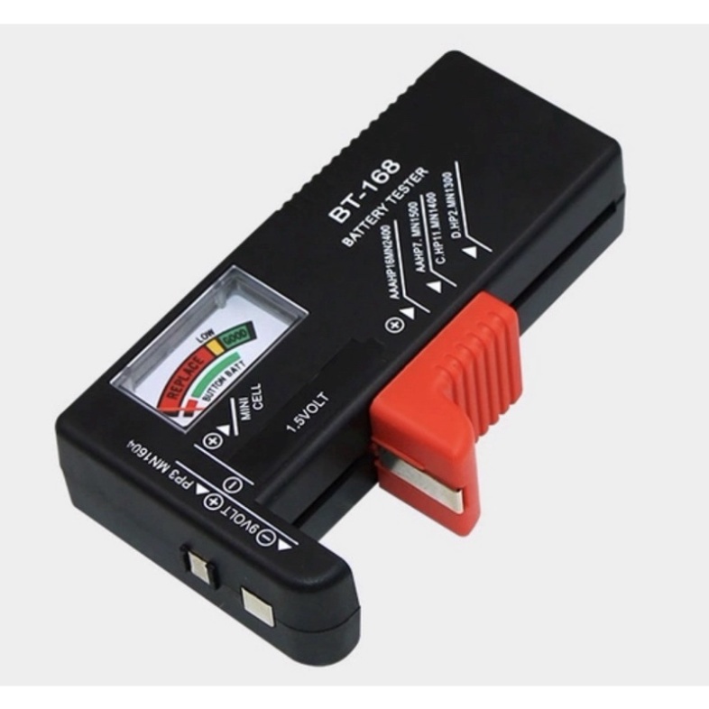 Máy test kiểm tra dung lượng pin đầu kẹp AA/AAA/C/D/9V/1.5V đo hiệu điện thế hiển thị mức độ dưới dạng đồng hồ