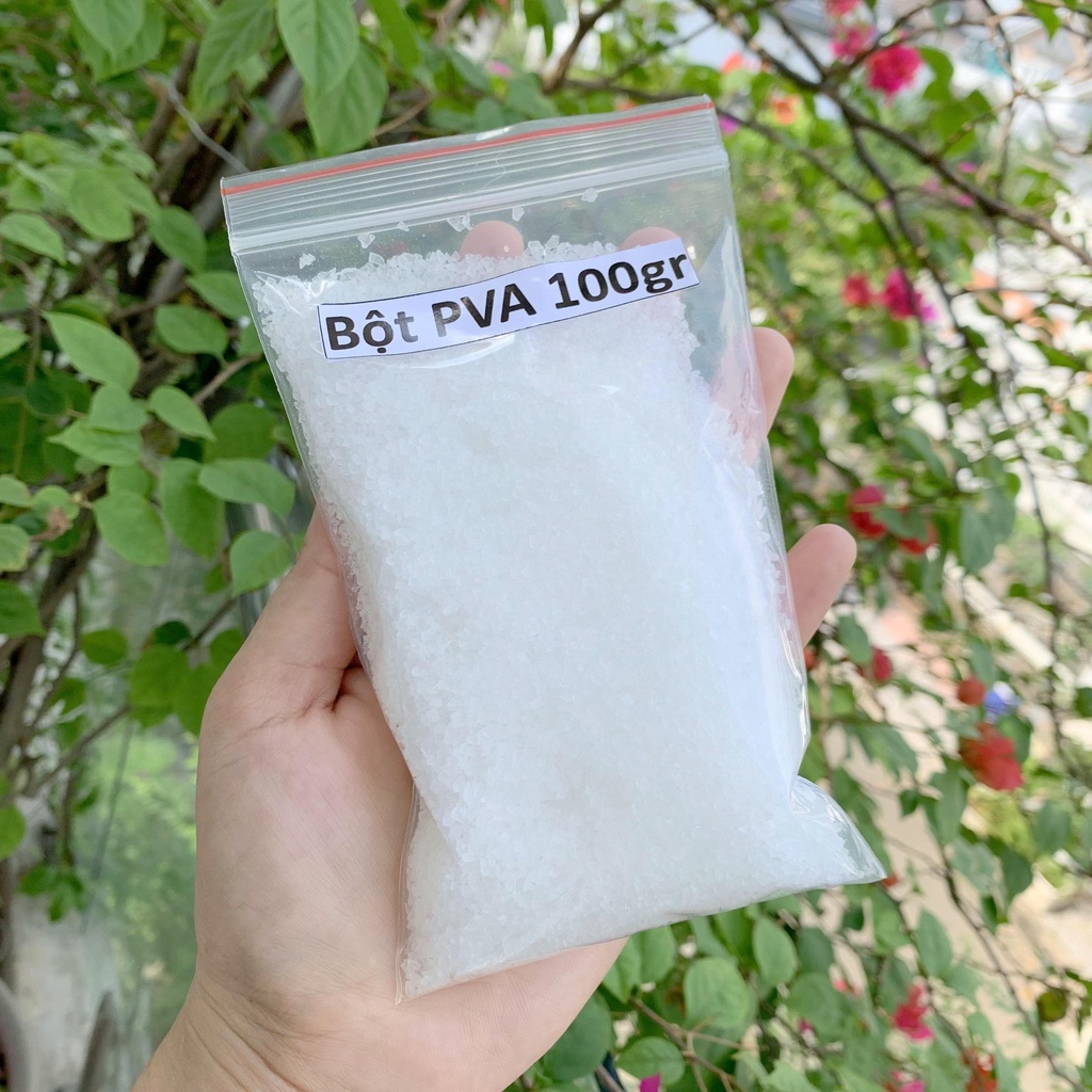 100gr bột pva nấu keo trong làm slime,làm thủ công - nguyên liệu làm slime