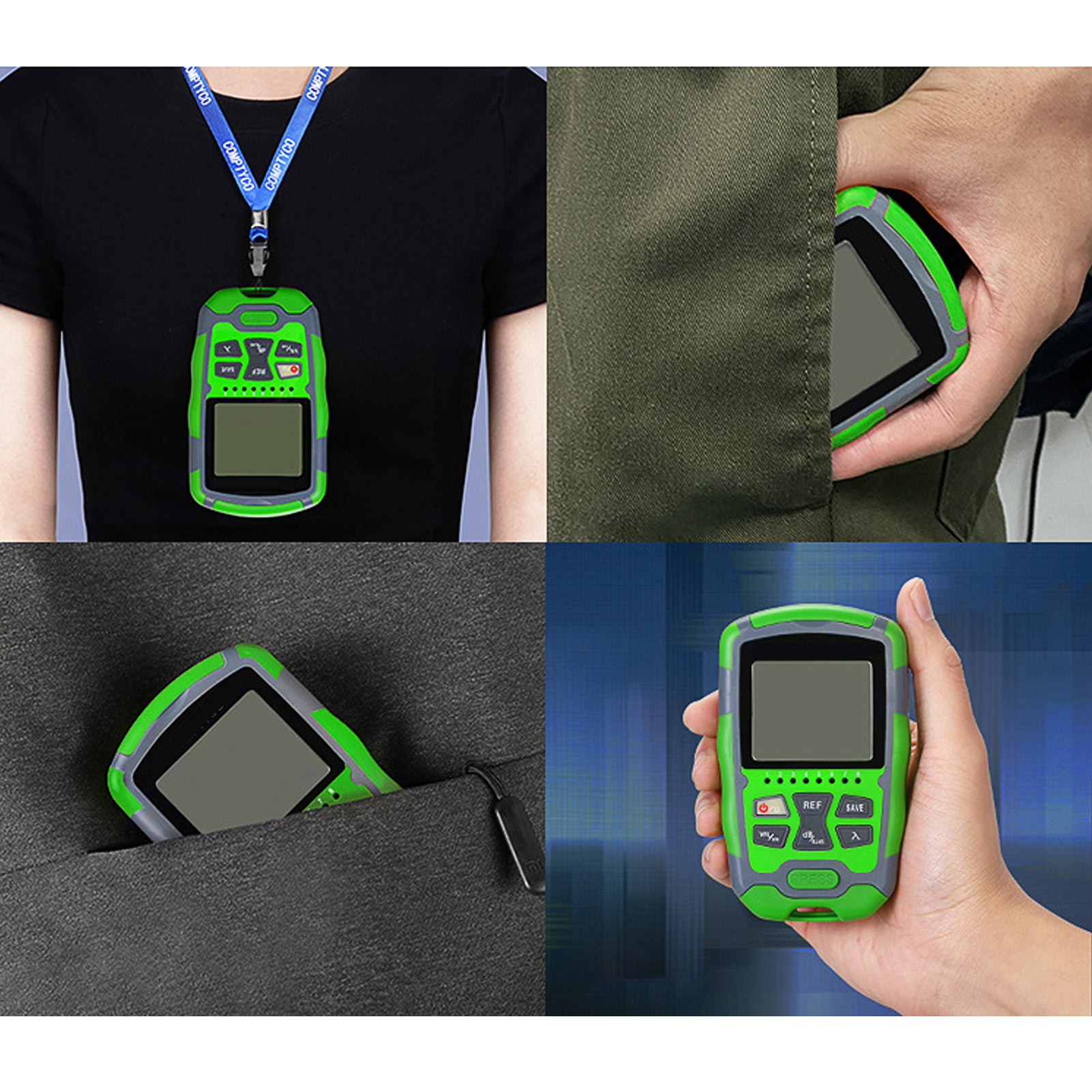 Mini máy đo tín hiệu quang ánh sáng màu đỏ fiber optic Cable Power Tester RJ45 đèn LED có thể sạc lại đa chức năng cho cáp mạng cài đặt (1mW)