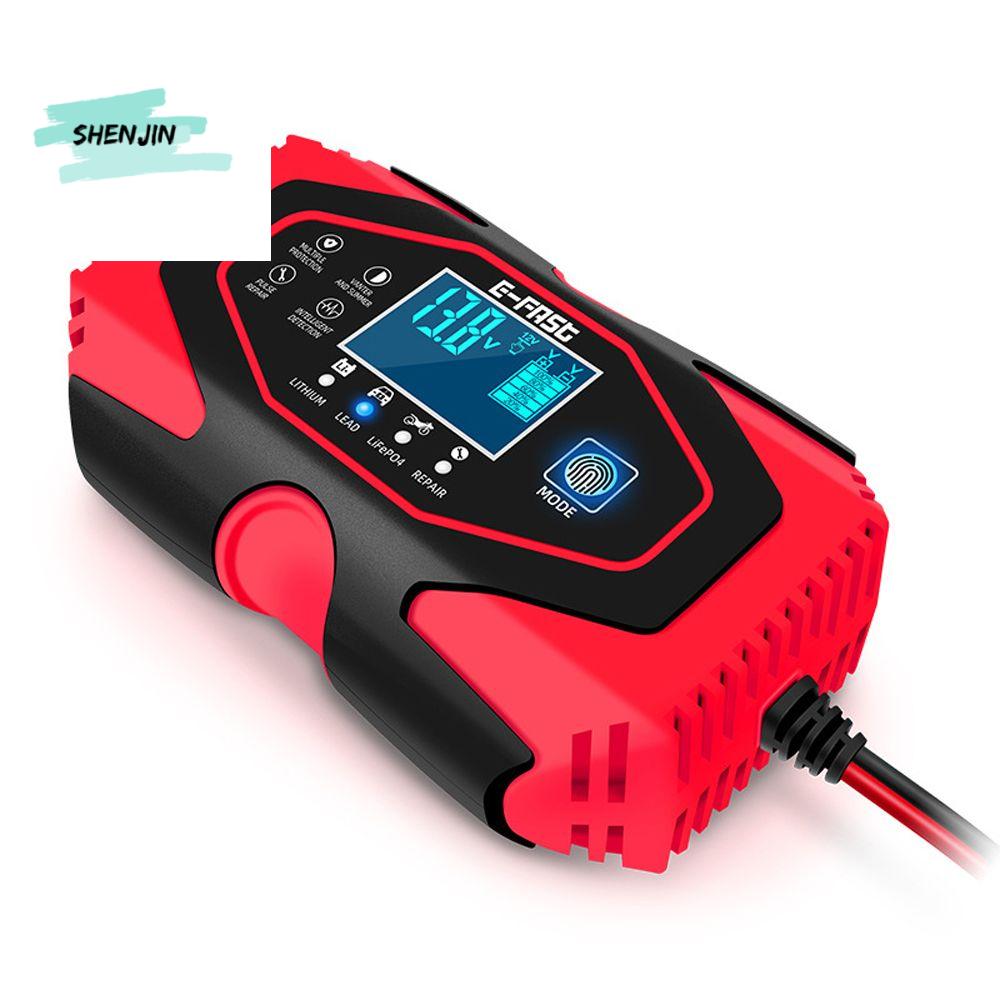 SHENJIN Kỹ thuật số LCD Hiển Thị 12V/24V Xe Pin Sạc Nhanh chóng Sạc Pin Sửa Chữa Pin Sạc Tự động Xe Pin Sạc Sửa chữa Sạc Xung Sửa Chữa Sạc Lithium Pin Sạc Giá 638,307 Đồng*Miễn phí vận chuyển