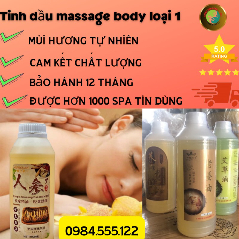 Dầu massage bóy 1000ml, dầu gừng massage, dầu massage ngải cứu, tinh dầu massage body nóng đả thông kinh lạc