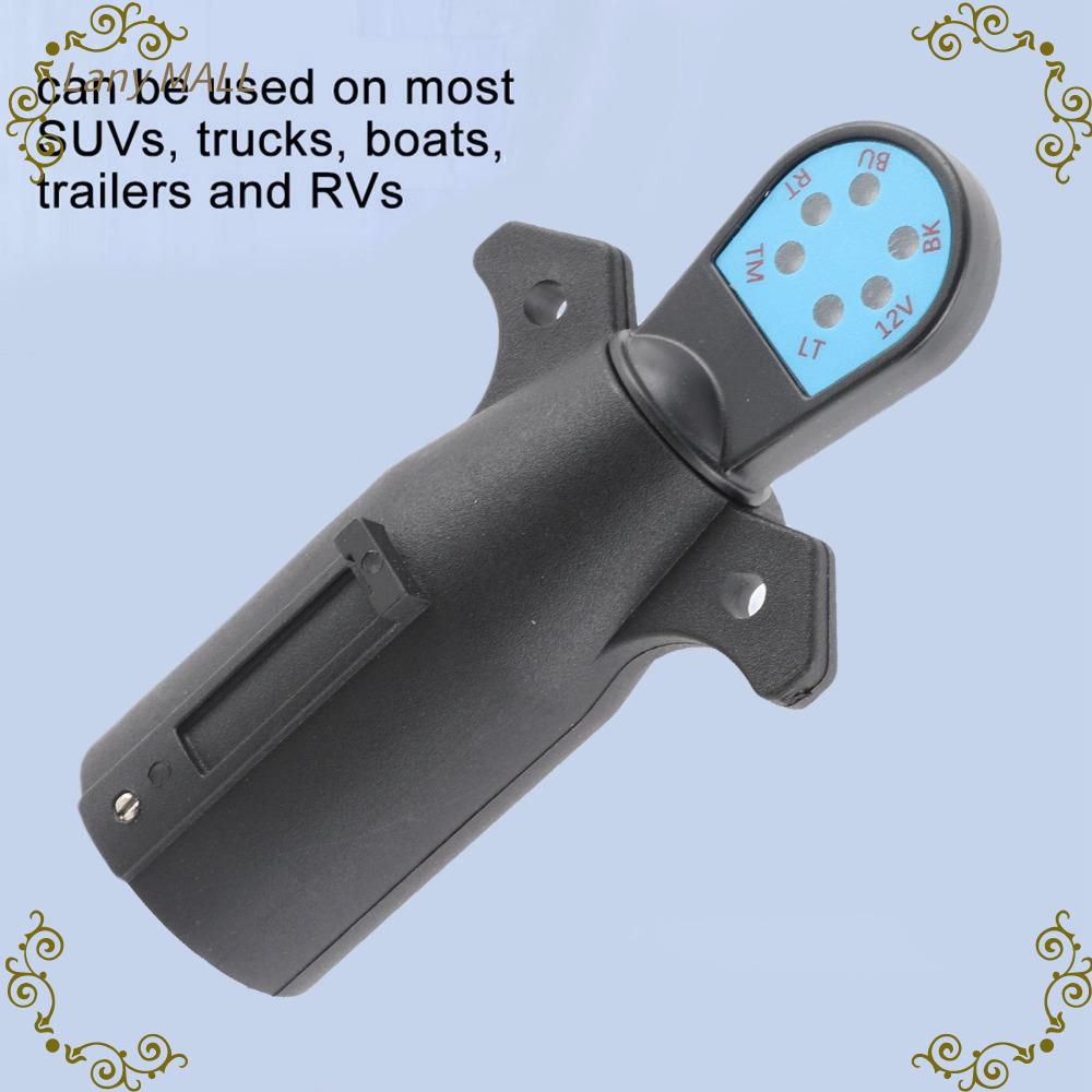 LANY MALL 12V Máy kiểm tra đèn 7 chân Máy kiểm tra ổ cắm Ổ cắm 7 chiều Máy kiểm tra phích cắm mạch Máy kiểm tra dây điện Máy kiểm tra dây cáp Rơ moóc tự động