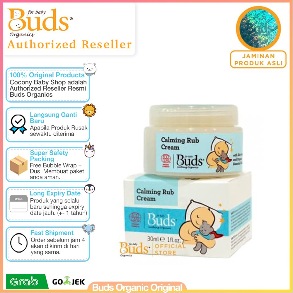 [GARANSI RESMI] Buds Organics BSO - Calming Tummy Rub Cream 30ml