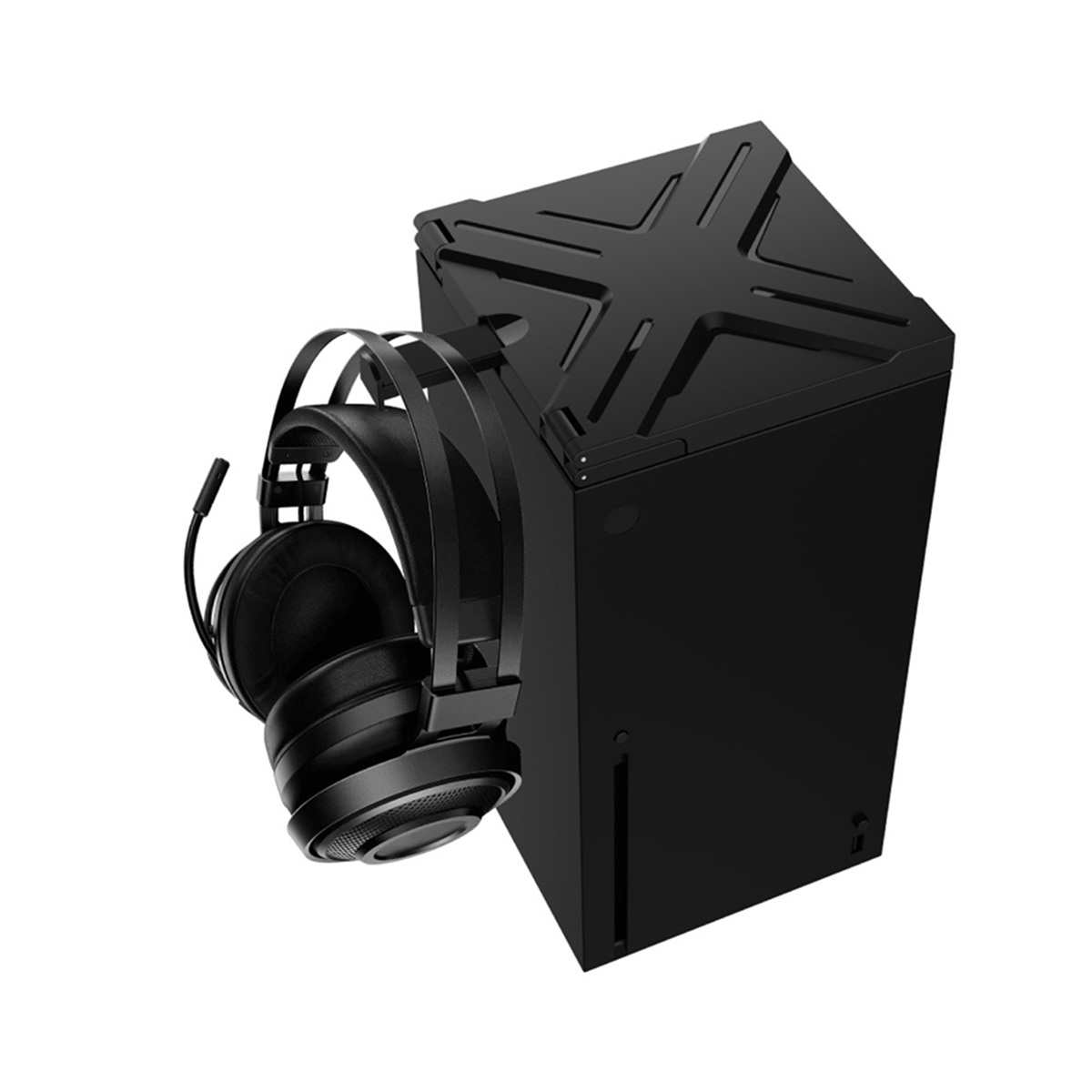 For XboxSeriesX Gaming Console Multi-Functional Dust Cover X-SeriesX Console Dust Cover Replacement Parts Accessories with Headphone Organizer