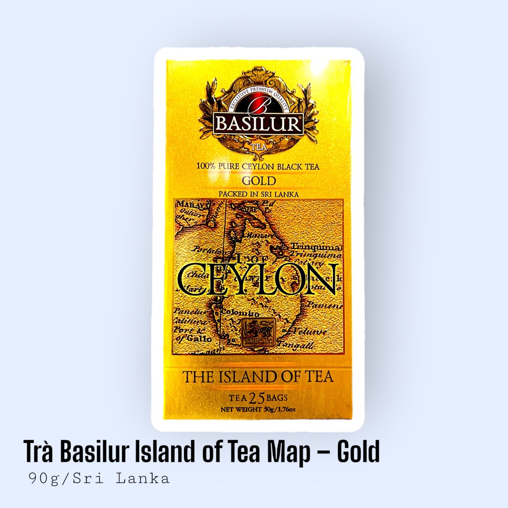 Trà Basilur Island of Tea Map Gold Hộp giấy 50g