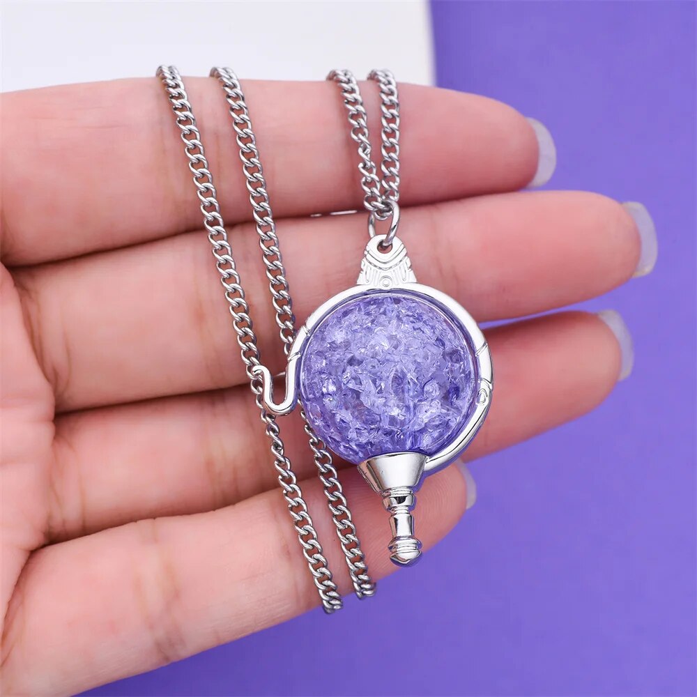 NEWЖЖNEW Classic Anime Sieraden Hart Van Kandrakar Paars Hanger Anime W. I. T. C. H. Cosplay Ketting Voor Cartoon Fans Kerstcadeau