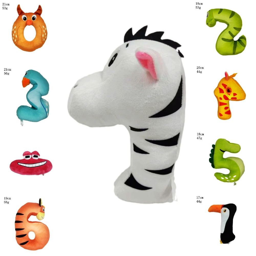 HISTO 0-9 Number 0-9 Number Lore Plush Toy Alphabet Mini Animals Alphabet