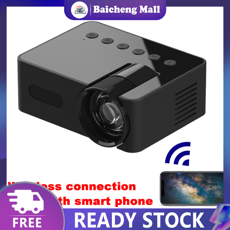 YT100 WiFi Portable Projector HD Mini Video Projector Home Video Smart Projectors For Phones Tablet Laptops Computer ราคา 860 บาท*ส่งฟรี