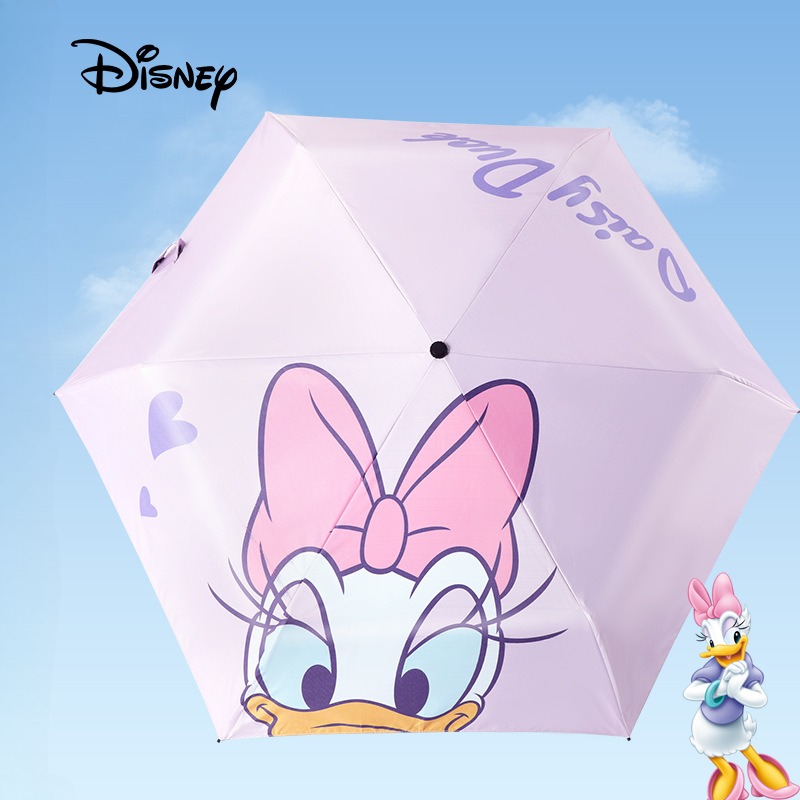 Daisy Duck Anti UV Foldable Sun Umbrella Windproof Portable Rain Umbrella