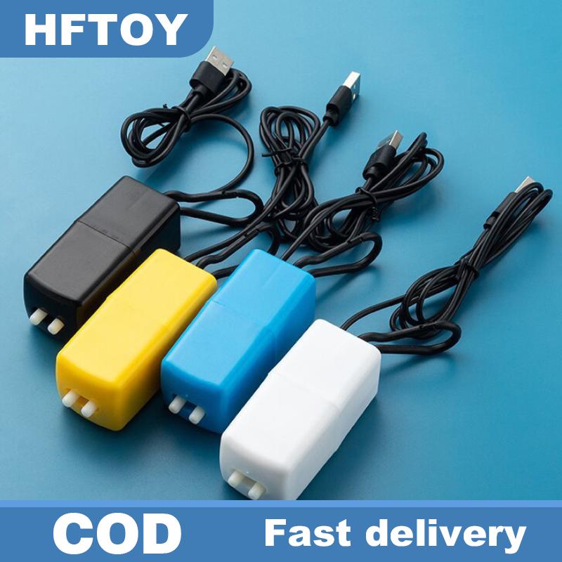 HFTOY Mini Aquarium Air Pump Kit bơm oxy với van kiểm tra Air Stone USB Aquarium Filter Fishing Tank ống phụ kiện thủy sản