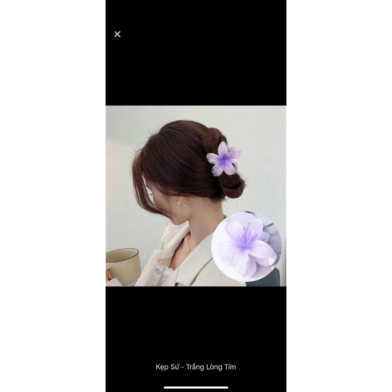 d223 Kẹp tóc hoa sứ hoa sứ tráng gương hoa sứ ngọc trai emijay nhiều màu sắc HANDMADE TIỆM CHÚNG MÌNH 21