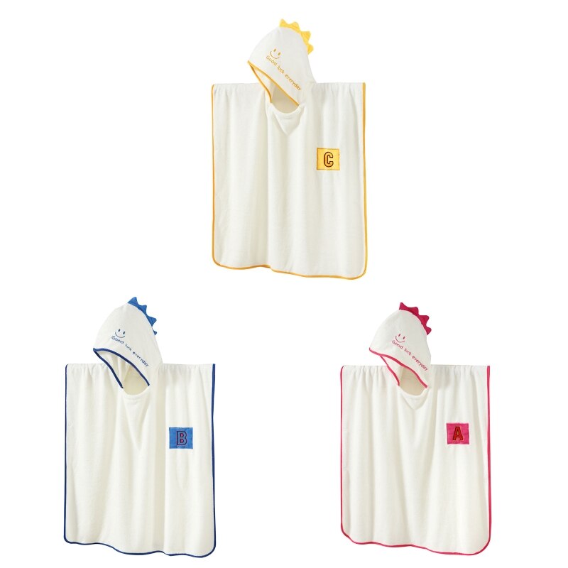 Khăn có mũ san hô mềm lông cừu tắm Poncho Áo choàng tắm cho trẻ sơ sinh bơi Accs bãi biển