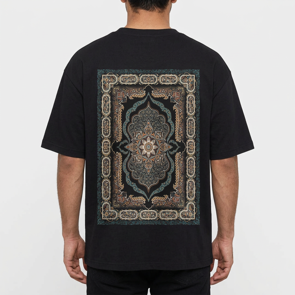 Half Selive Black Pranted T Sharts For Mens