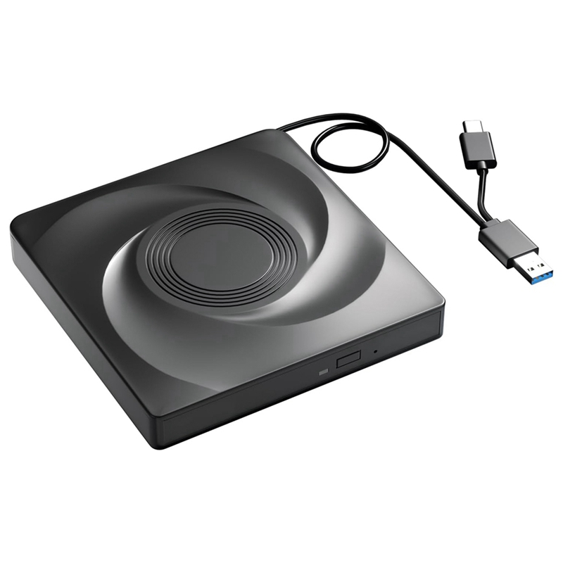External CD/DVD Drive Burner, CD ROM DVD Player Portable CD Reader for Laptop PC 11/10/7 Linux OS