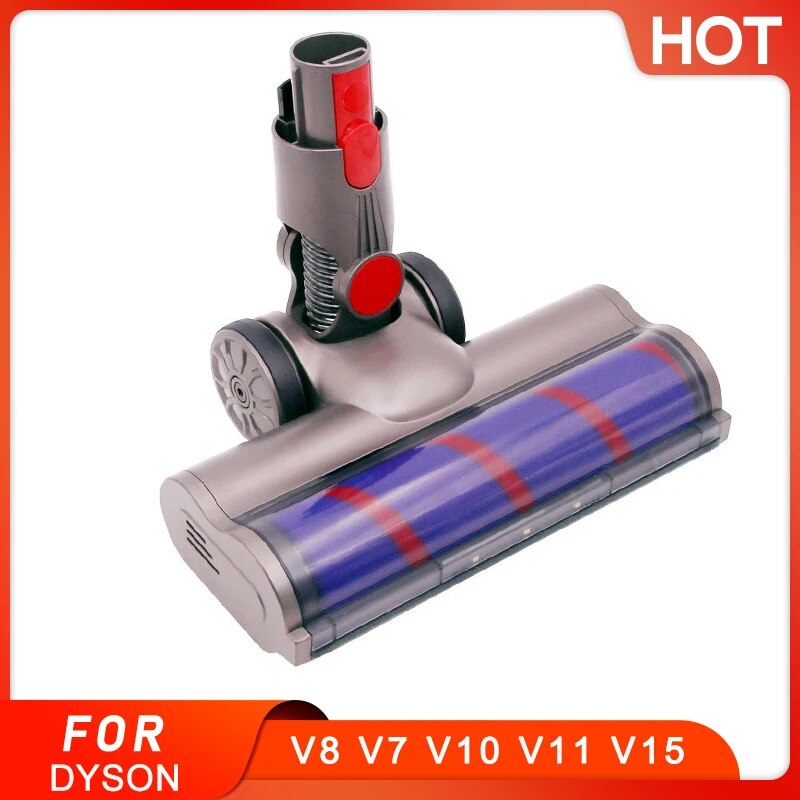 Motorized Floor Soft Brush Head For Dyson V8 V7 V10 V11 V15 Cordless Vacuum Cleaners Parts Roller Brush Head Attachment