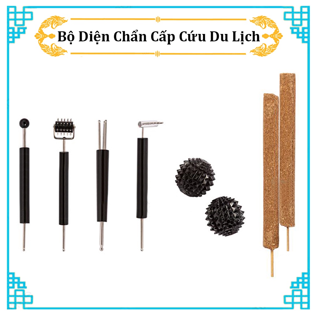 Bộ Diện Chẩn Số 7 Cấp Cứu Du Lịch - 6 Món (Dụng Cụ Phụ Kiện Massage Vina Cây Dò Day, Dò Đinh, Dò Cào