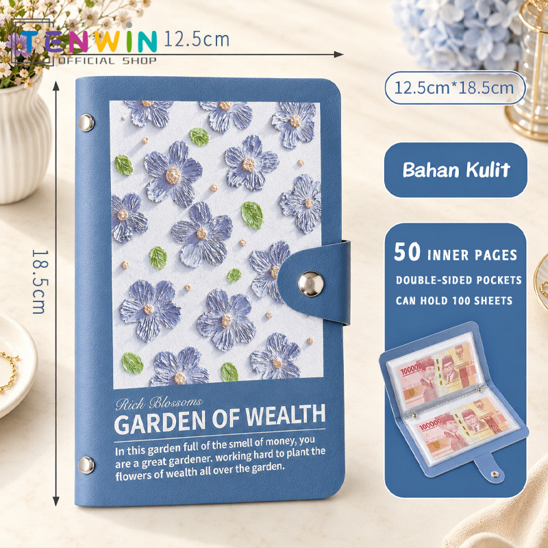 Dompet Disiplin 100 Slot Dompet Nabung Tahan Air Pengatur Uang Bulanan Wallet Displin Saving Album 100 Slot