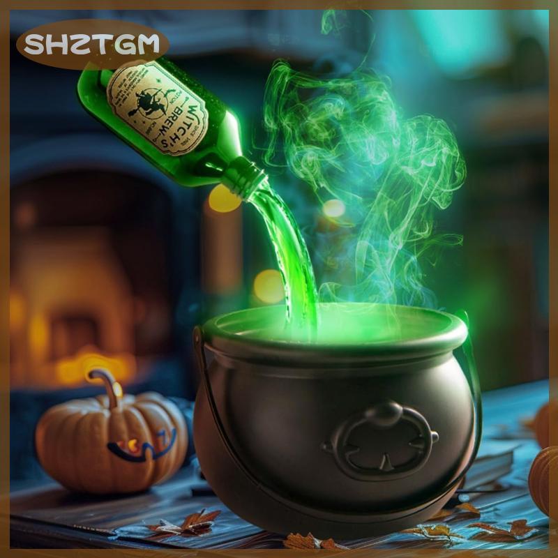 SHZTGM ขวดลอยมหัศจรรย์ทรงชามแม่มดสีดำฮาโลวีนและตัวกระจายของตกแต่งบ้านสยองขวัญ hocus pocus PARTY อุปกรณ์ประกอบฉากน่ากลัวตกแต่งฮาโลวีน ราคา 359 บาท*ส่งฟรี