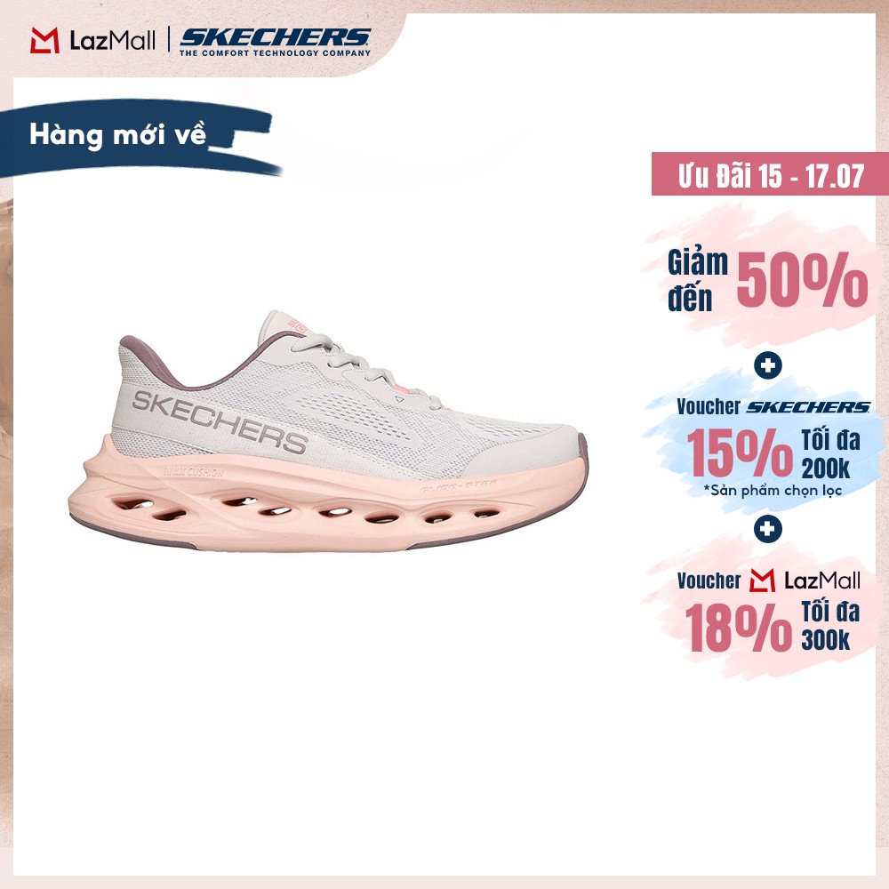 Giày Thể Thao Nữ Skechers GOrun Max Cushioning Glide-Step Fairmont Chạy Bộ Tập luyện - 129407-GYCL Air-Cooled Goga Mat