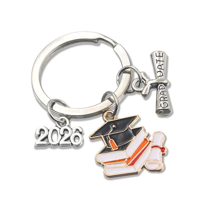 [fenggongshuode] Độc đáo 2026 tốt nghiệp kim loại Gown cap Keychain cho sinh viên lễ món quà lưu niệm cho các bên trường - 4