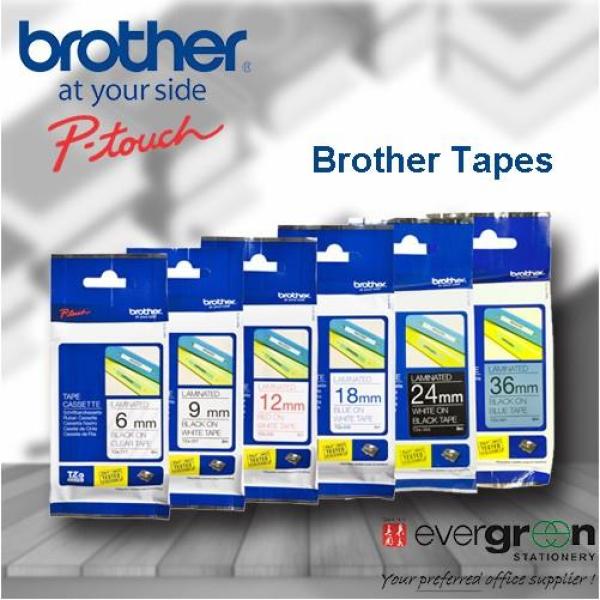 ๑  Brother TZE P-touch Tape Labelling Tapes (BLACK BACKGROUND) Singapore