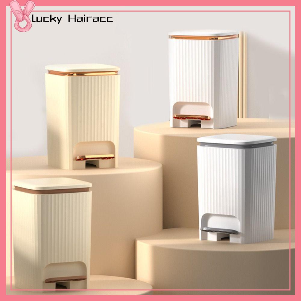 LUCKY HAIRACC Máy ép thùng rác Thùng rác có nắp Dung lượng lớn Thùng rác có bàn đạp thép không gỉ Hộ gia đình