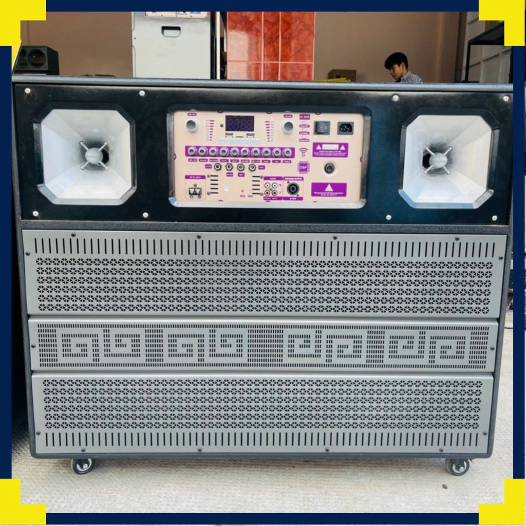 Loa karaoke kéo 4 tấc đôi coil 65 đầy đủ phụ kiện micro kim loại hhh