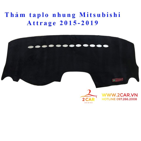 Thảm taplo xe Mitsubishi Attrage 2015- 2020, 2021, 2022 nhung lông cừu cao cấp
