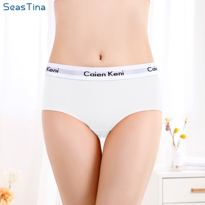 SeasTina Women's Triangle Underwear Cotton Women's Underwear Cotton Women's Breathable Hip Lifting Sexy Mid-Waist Women's Triangle