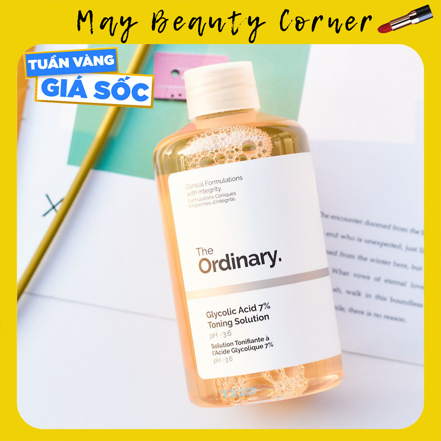 Toner The Ordinary Glycolic Acid 7% Toning Solution 240ml, Dưỡng sáng đều màu da, căng bóng hơn