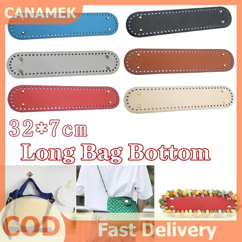 CANAMEK 32x7Cm Handmade Dưới PU Da Phụ Nữ Ví Chịu Mài Mòn Hình Chữ Nhật Phụ Kiện Phụ Tùng Cho Túi Xách Đan Túi Dưới