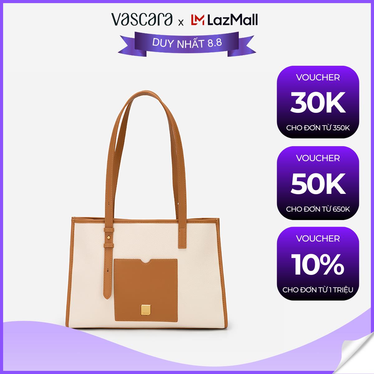 Vascara túi tote phối màu quai đôi - tot 0102