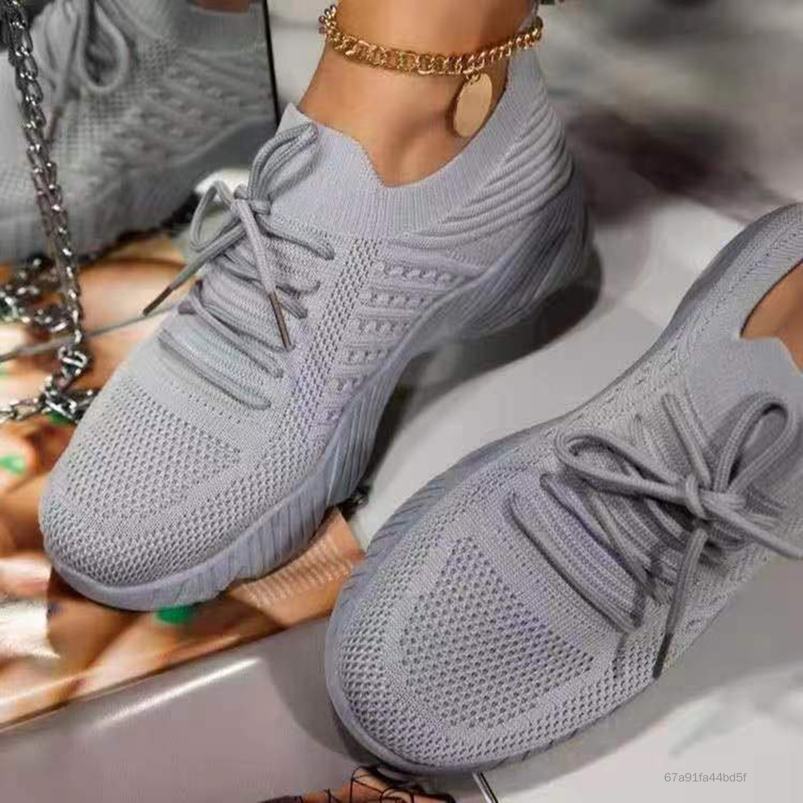 Women's Sneaker Running Shoes with Breathable Mesh Non Slip Sneakers for Sport Gym Jogging Tennis Fitness 5LA-fxq-VN - 4