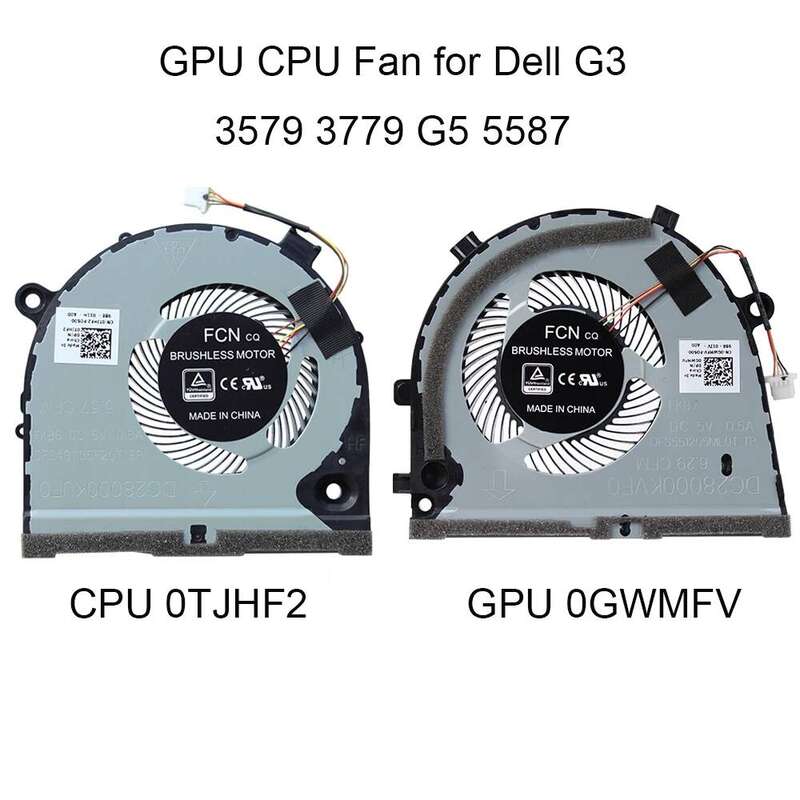 0TJHF2 0GWMFV Notebook PC Fans Cooler For Dell G3 3579 3779 G5-5587 15 5587 GPU CPU Cooling Fan CN-0TJHF2 TJHF2 GWMFV FKB6 FKB7 Giá 404,788 Đồng*Miễn phí vận chuyển
